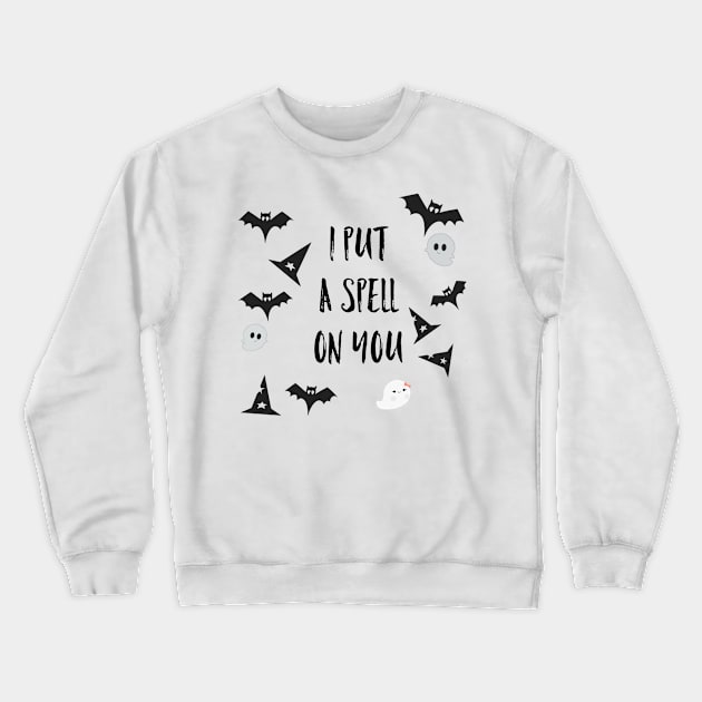 I put a spell on you, funny Halloween mask, Halloween nursery, cute Halloween Crewneck Sweatshirt by PrimeStore